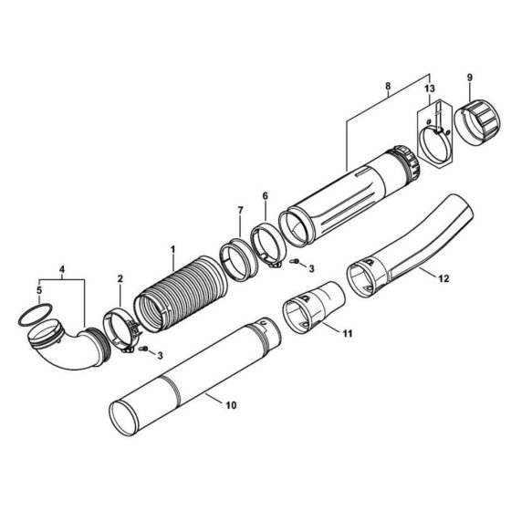 Pleated Hose for Stihl BR 450