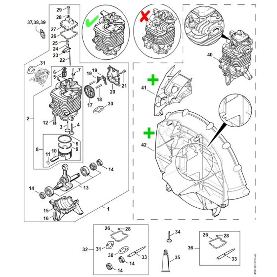 Engine for Stihl BR 550