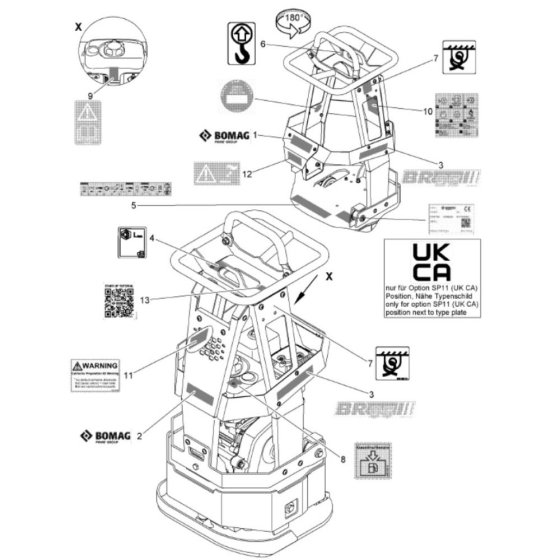 Decals for Bomag BR95