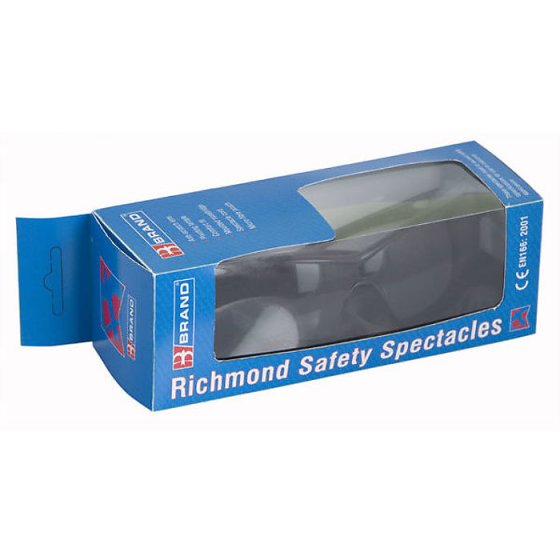 Richmond Safety Spectacles Ratchet Side Arms Scratch Resistant Lens Smoke