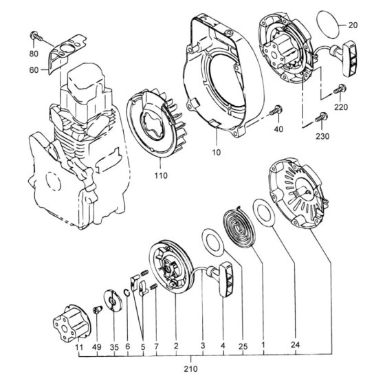 Starter Assembly for Wacker BS500-4