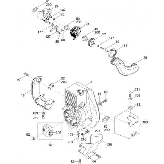 Engine Assembly for Wacker BS60-2