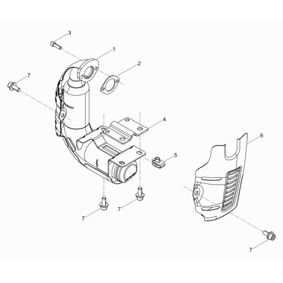 Muffler Assembly for Wacker