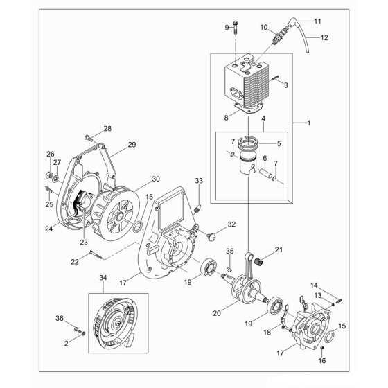 Engine Assembly for Wacker BS700