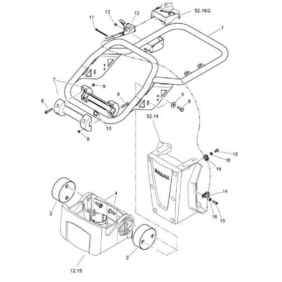 Steering Handle for Bomag BT65