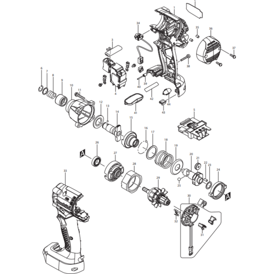 Makita BTD043Z Main Assembly
