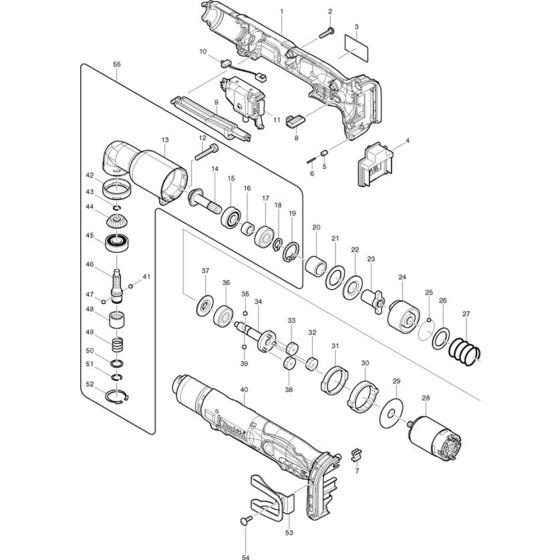 Makita BTL061 Main Assembly
