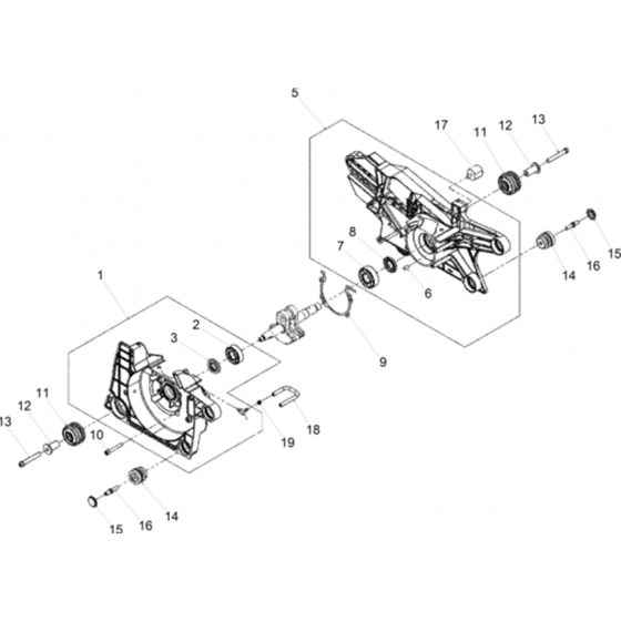 Crankcase Assembly for Wacker BTS635