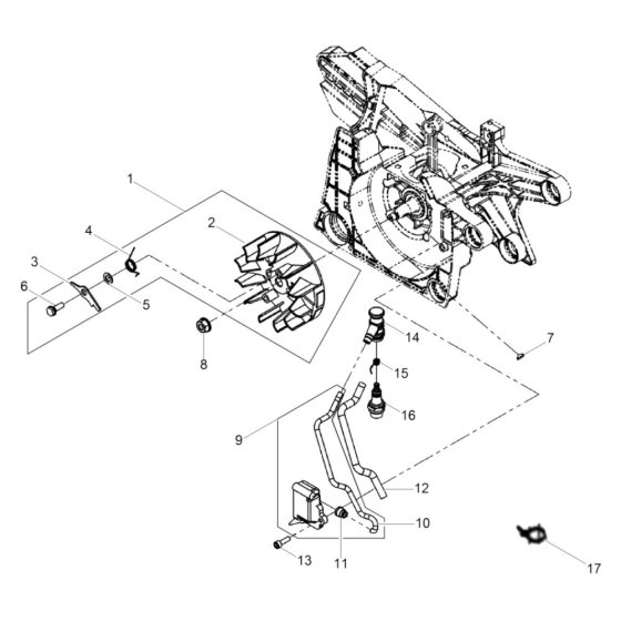Fan Assembly for Wacker BTS 630