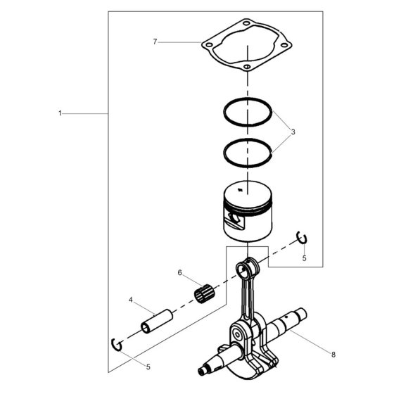 Piston Assembly for Wacker BTS 630