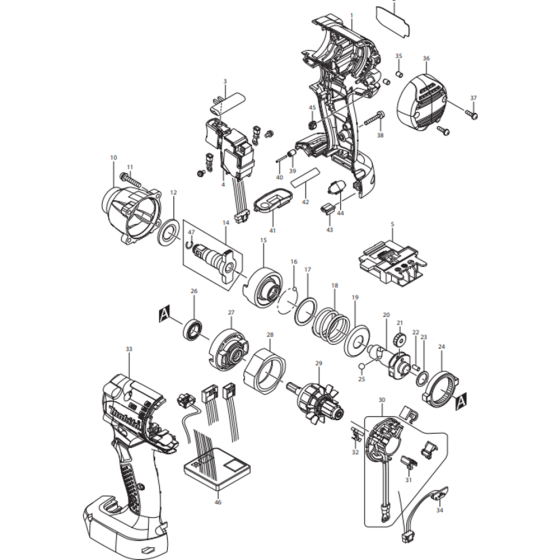 Makita BTW104Z Assembly
