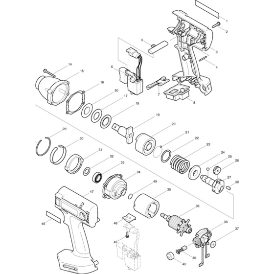 Makita BTW150 Main Assembly