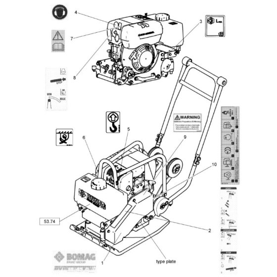 Decals for Bomag BVP18/45D