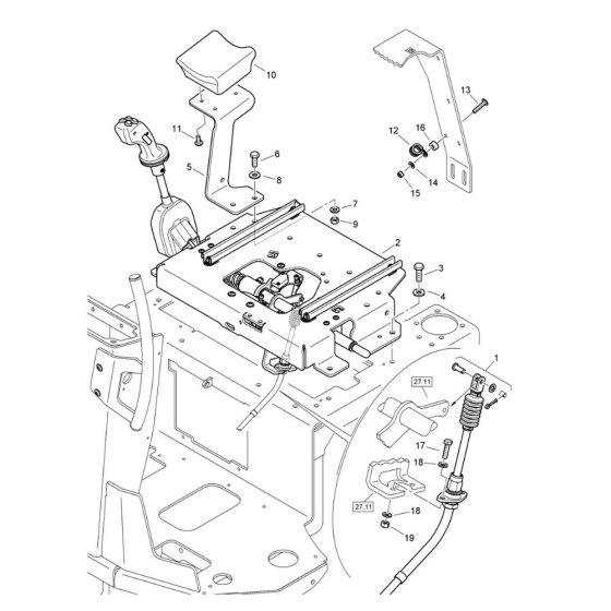 Actuation Assembly for Bomag Roller