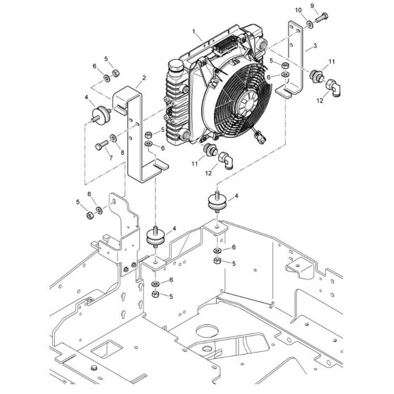 Radiator Assembly for Bomag Roller