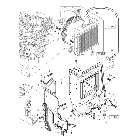 Radiator Assembly for Bomag Roller