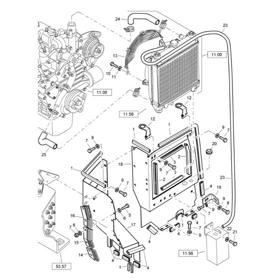 Radiator Assembly for Bomag Roller