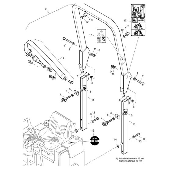 ROPS Hinged Assembly