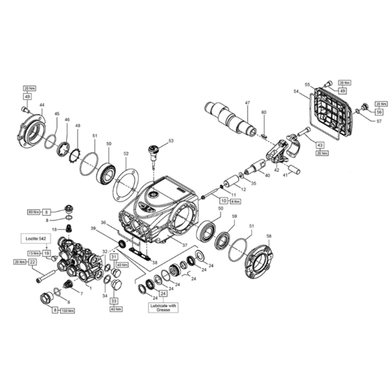 Pump Assembly for Belle BWX 15/250