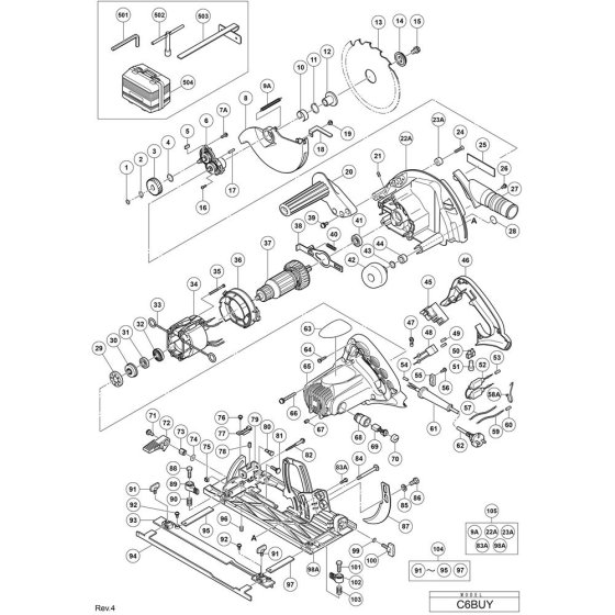 Hikoki C6BUY Main Assembly