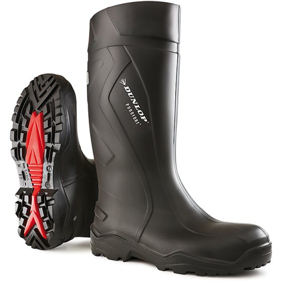 Purofort Thermo+ Wellington Boot Full Safety Steel Toe Cap Black Size 10