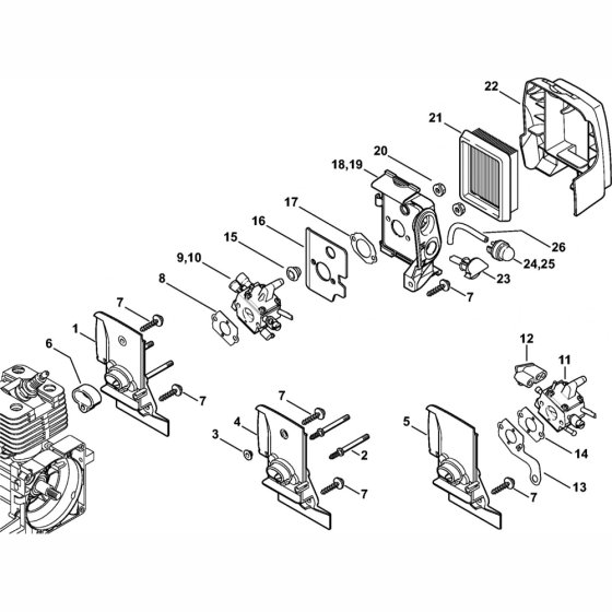 Carburetor & Air Filter Assembly