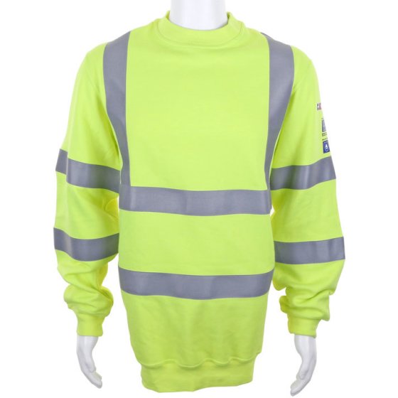 Sweatshirt Hi-Vis Ribbed Waist Arc Compliant Fire Retardant Sat Yellow 3XL