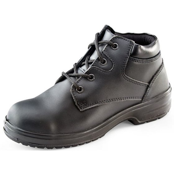 Ladies Chukka Boot Leather Upper 200J Steel Toe Cap Black Size EU36/UK3