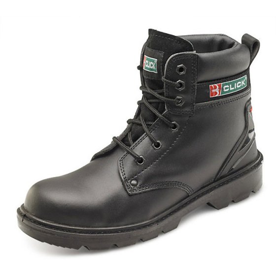 Smooth Leather Boot 6 Inch 200 Joule Steel Toe Cap 6 Eyelet Black Size 09