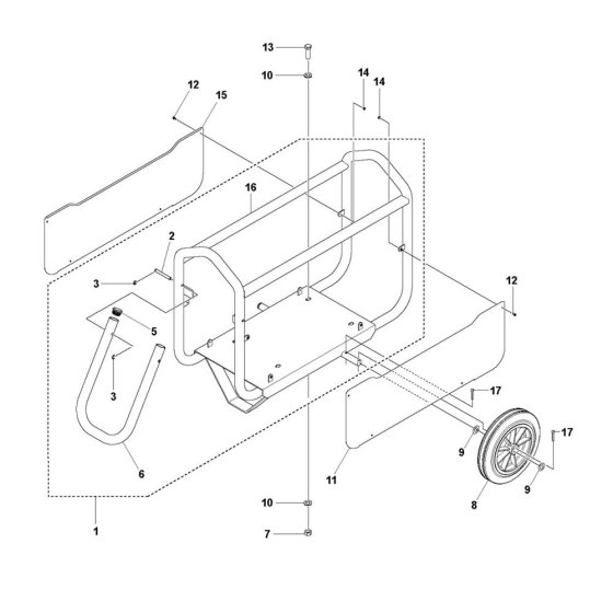 Frame Assembly for Husqvarna CF 67 T
