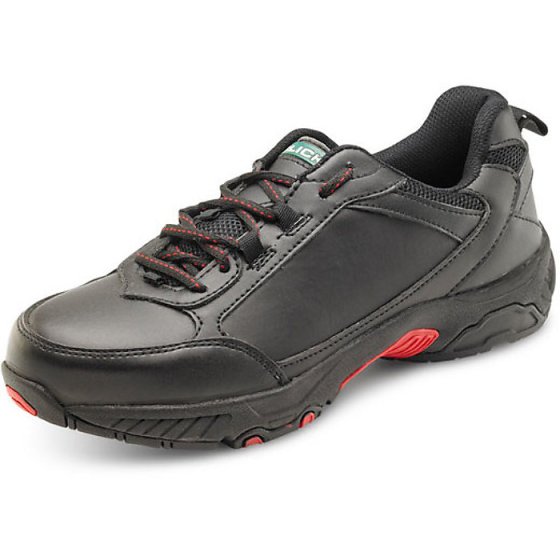 Click Trainer Shoe EVA/Rubber c/w Leather Upper Steel Toe Cap Black Size 07