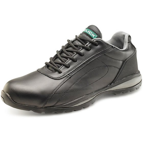 Click Trainer Shoe Double Density EVA/Rubber Steel Toe Cap BLK/GY Size 04