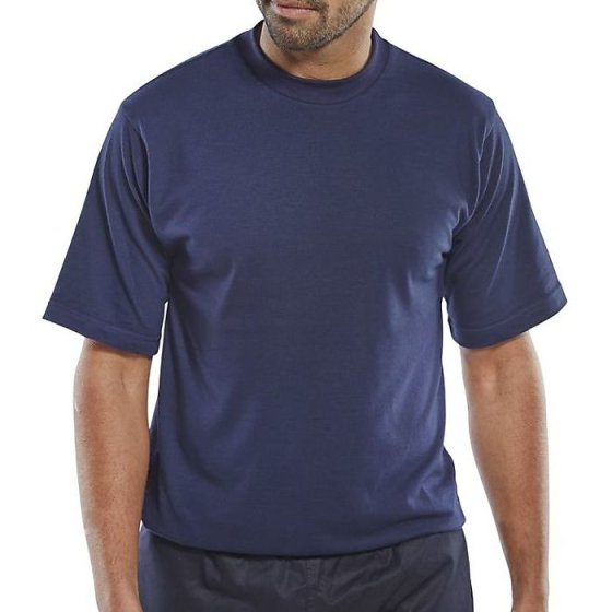 Tee-Shirt Short Sleeved Vest Fire Retardant Navy Blue Size SML