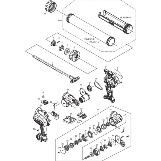 Makita CG100DZA Assembly