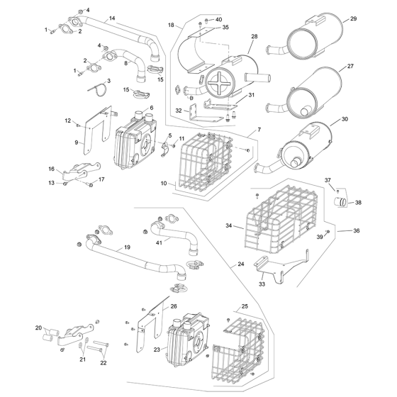 Exhaust for Kohler CH682