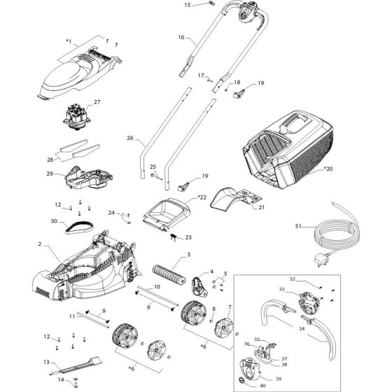 Flymo Chevron 32 Assembly