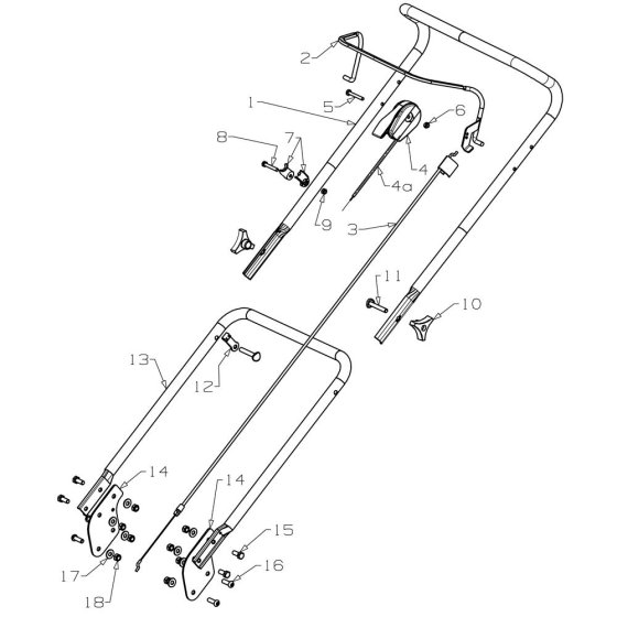 Handle Assembly for Morrison Mower