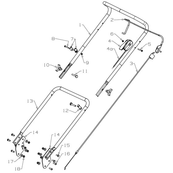 Handle Assembly for Morrison Mower
