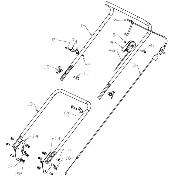 Handle Assembly for Morrison Mower