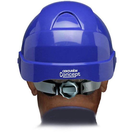 Concept Roofer ABS Safety Helmet Reduced Peak Ratchet Headband EN397 Blue