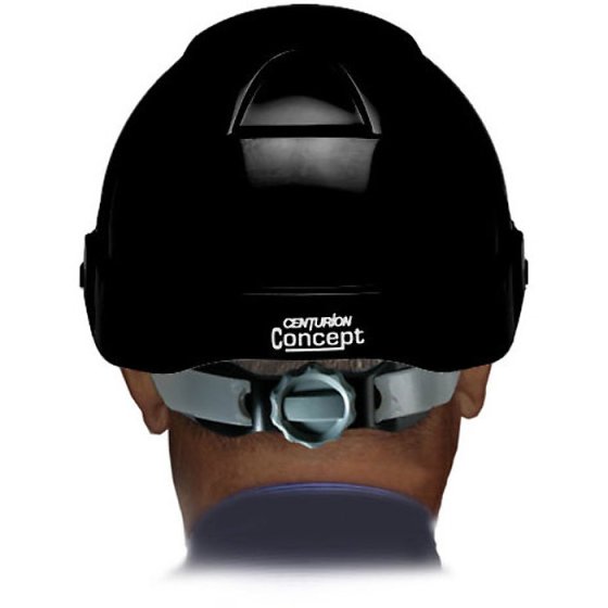 Concept Roofer ABS Safety Helmet Reduced Peak Ratchet Headband EN397 Black