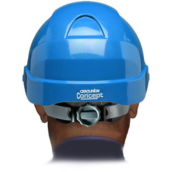 Concept Roofer ABS Safety Helmet Reduced Peak Ratchet Headband EN397 L/Blue