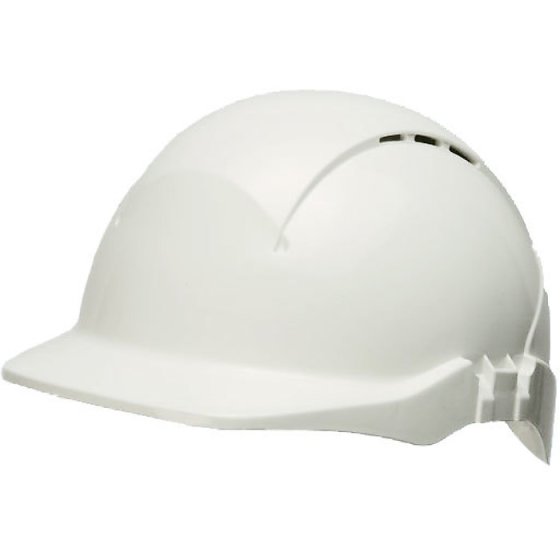 Concept Vented Safety Helmet Regular Peak EN397 & EN50365 Approved White