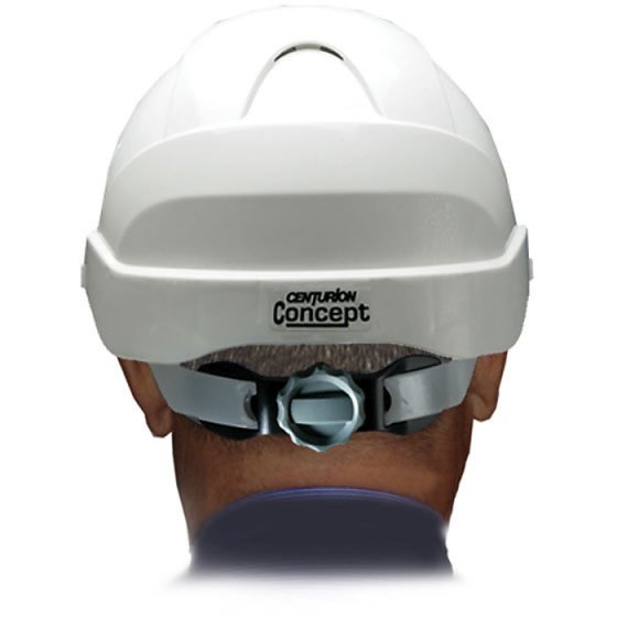 Concept Roofer ABS Safety Helmet Reduced Peak Ratchet Headband EN397 White