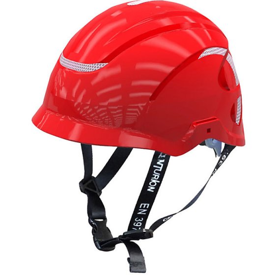 Nexus Linesman Safety Helmet 4 Point Harness Quick Release Buckle EN397 Red