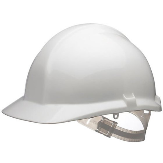 Safety Helmet HDPE General Purpose Slip Headband & Terylene Cradle White