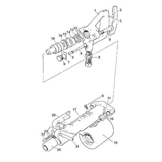 Handle for Chicago Pneumatic CP222 Digger - Replaces F815160 (POA)