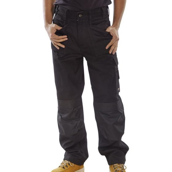 Premium Multi Purpose Trousers c/w Knee-pad Pockets Regular Fit Black 32