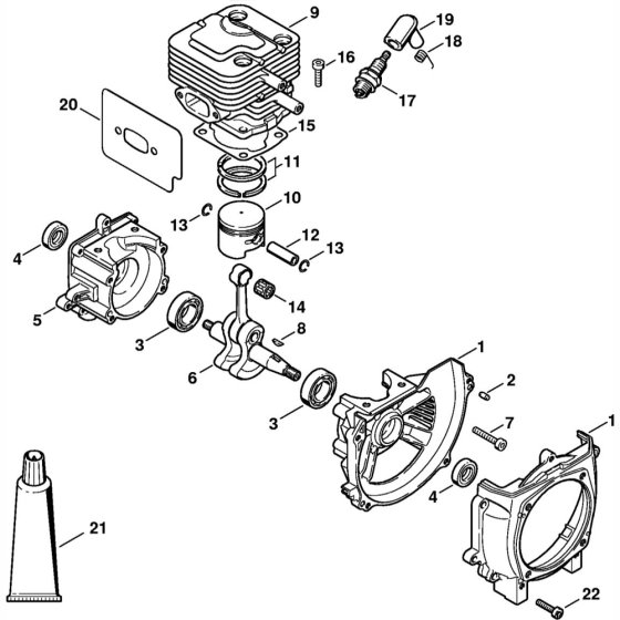 Crankcase & Cylinder Assembly
