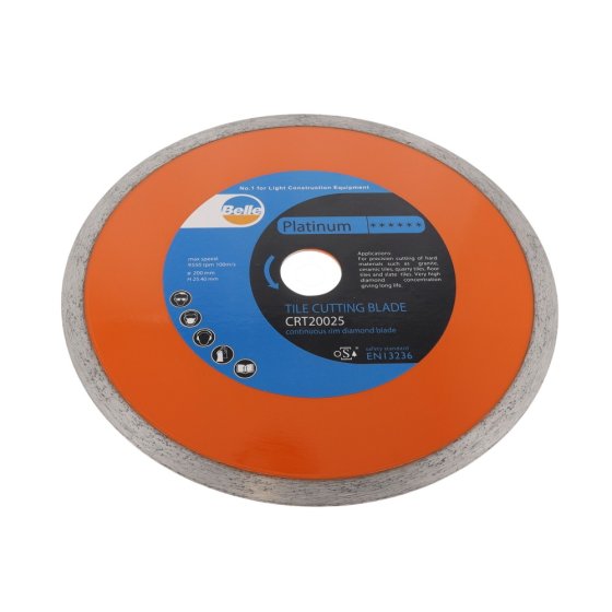Continuous Rim Tile Cutting Blade, Size: 200 x 25mm - CRT20025